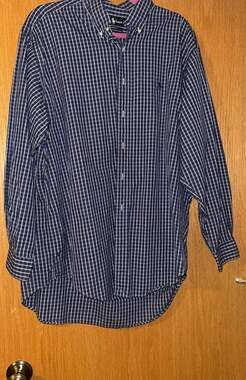 Polo Ralph Lauren Blake Blue Plaid Button Down Shirt Men's XL